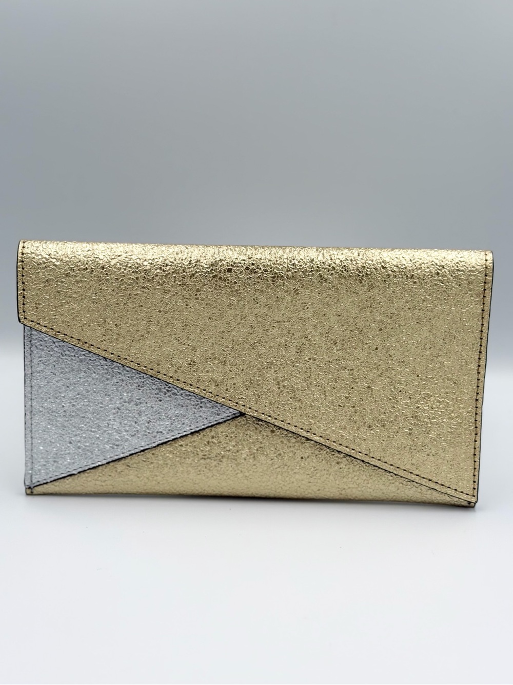 Gold and Silver Envelope Clutch - Women Bags